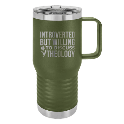 Introverted But Willing 20oz Insulated Travel Tumbler